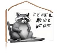 Bathroom Wall Wood Sign It Is What It Is. Go Isn't Great. Box Signs Bathroom Funny Decor(15X28CM)