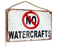 Bathroom Wall Wood Sign No Watercrafts Box Signs Bathroom Funny Decor(23X35CM)