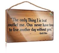 Bathroom Wall Wood Sign The Only Thing I Is Teat Outlet Me. Ous Never Have To Live Another Day Box Signs Bathroom Funny Decor(20X30CM)