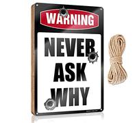 Bathroom Wall Wood Sign Warning Never Ask Why Wooden Sign Bedroom Accessories Apartment Decor(15X28CM)