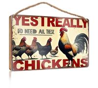 Bathroom Wall Wood Sign Yesterday We Really Do Need All These Chickens Wall Hanging Decor Sayings Western Home Decor(15X28CM)