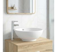 Bathroom Wash Basin Chrome Metal 44x44x16cm Square Sink with Faucet Quick Drain