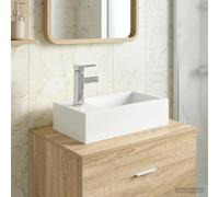 vidaXL Bathroom Wash Basin Chrome 45.5 x 25.5 x 13 cm Metal