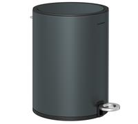 Bathroom Waste Bin with Lid, Soft-Close Cosmetic Trash Can with Removable Inner Bucket for Bedroom or Office, Steel, Greenish Grey