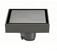 Bathroom Waste Gate 10cm Hair Catcher Easy Clean | Brass auto-cover, rust-proof finish, 100mm square, fits wet rooms, prevents insects