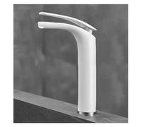 Bathroom Waterfall Basin Solid Brass White Black Water Hot and Cold Mixer Sink,Kitchen tap
