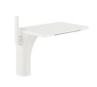 Bathroom Waterfall Mixer Taps for Sink Single Lever Basin Tap Deck Mount Hot and Cold,White