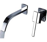 Bathroom Waterfall Widespread Contemporary Bathroom Sink Sanitary Wall Mount Faucet Mixer Tap (Chrome Finish) LT-322 Faucets