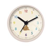 Bathroom Waterproof Clock - Quiet Suction Cup Mount Decor, 7cm Round Wall Timer | Cute Bear Pattern Shower Clocks for Toilet Kitchen Swimming Pool Home Walls Decoration Reliable Timekeeping Indoor