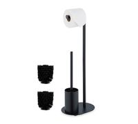 Bathroom WC Accessories Set Toilet Roll Holder Brush Butler Metal 63x23x17cm