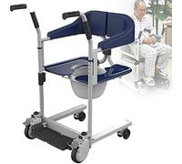 Bathroom Wheelchairs,Patient Transfer Chair,Handicapped Elderly Commode Bath Chair,Multifunctional Elderly Disabled Full Body Patient Transfer Lifter,Yellow