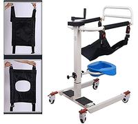 Bathroom Wheelchairs Wheelchair Patient Lift for Home, Handicapped Patient Lift Aid Transfer Chair w/Toilet and Cushion, Wheelchair Lift Bedside Commode Shower Chair for Nursing Paralyzed El
