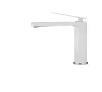 Bathroom White/Gray Bronze Solid Brass Basin Sink Tall Faucet Single Handle Water Mixer Bath Tap High and Short for Bathrooms and Kitchens(Color-1)