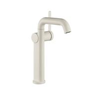 Bathroom Zinc Alloy Hot and Cold Mixing Basin Faucet, Seven-Figure Pipe Milk White High