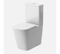 Bathrooms Close Coupled Toilet with Soft Close Seat and Cistern Square Pan - Rimless Toilet Pan Square Pan)