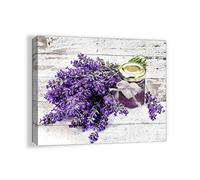Bathrooms Purple Lavender Pictures Wall Decor Artwork for Wall Bathroom Decor Wall Art Modern Home Decor Bedroom Art Girls Flowers Wall Decor Rustic Canvas Framed Kitchen Wall Decoration Size 12x16