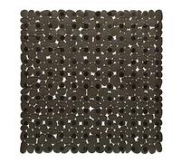 Bathsafe Anti-slip Square Pebbles Shower Mat Extra Large Anti-Bacterial Safety Bath Mat Suction Mat for Shower or Tub,Non-slip Bathtub Mat,54x54CM,Black