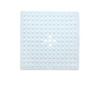 Bathsafe Anti-slip Square Shower Mat Anti-Bacterial Safety Bath Mat Suction Mat for Shower or Tub,Non-slip Bathtub Mat,54x54CM,White