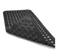 Bathsafe Original Bath Tub Shower Mat Safety Powerful Suction Bath Mat Non-slip Long Bathtub Mat,88x40CM,Antibacterial, BPA, Latex, Phthalate Free,Machine Washable(Black)