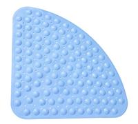 Bathsafe Sector Rubber Corner Shower Mat Anti-slip Quadrant Bath Mat Anti-Bacterial Suction Mat for Shower or Tub,Non-slip Bathtub Mat,53x53CM,Blue