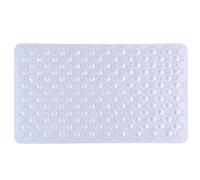 Bathsafe Thicken Non-Slip PVC Bath Mats 71x40CM Anti-Bacterial Bathroom Safety Shower Mats with Massage Function for Adults Elderly,Machine Washable,WHITE