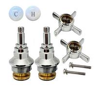 Bathstore Bensham 1885 Bath Pre 2015 Tap Valve and Handle Set | Compatible Crosshead Tap Reviver Set