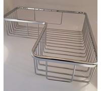 Bathstore L Shaped Bathroom Corner Chromed Brass Wire Basket