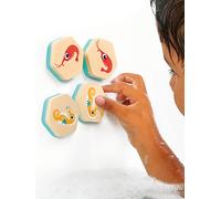 LUDI - Bath Memory 2 in 1 Animal Couple Puzzle Kit 18 Months + 24 Pieces Waterproof Foam + Storage Container - Sea Theme
