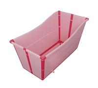 Bathtub Adult Children Folding Bathtub, Home Large Freestanding Corner Bath Bucket, Portable Plastic Bathing Barrel (Blue, Pink) Freestanding Bathtubs for Shower Sauna(Color:Pink)