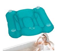 Bathtub Booster Seat Cushion, Inflatable Bathtub Massage Cushion, Waterproof Bath Pillow, Soft Back Support Bath Spa Pad With 4 Suction Cups For Adults Kids Elderly Relaxation