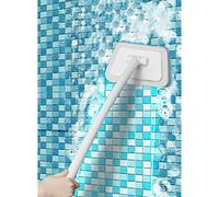 Bathtub Cleaner with Long Handle - Multifunctional Wall Tile and Floor Brush, Window Glass and Sponge Cleaner, Removable Bathtub Brush