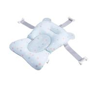 Bathtub Cushion Pad - Foldable Non-Slip Bath Support Mat - with Adjustable Buckles & 3 Safety Belts - Breathable Sink Bather for Care