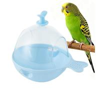 Bathtub - Extra-Large Transparent Birdhouse | Double-Opening Hanging Parrot Bath Toys | Cockatiel Cage Accessories For Conures, Long-Tailed Parrots, Lovebirds, Canaries, Finches, Indoor Fun A