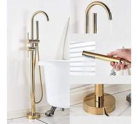 Bathtub faucet Gold Waterfall Bathtub Faucet Gold Floor Standing Faucet Single Handle Hot Cold Water Mixer Tap Bathroom Shower Mixer,Gold,TYPE D