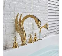 Bathtub Faucet Luxury Gold Bathroom Sink Basin Mixer Tap Swan Style Vessel with Hand Shower Bath Taps Water tap,Style B