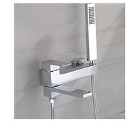 Bathtub Faucet Rotatable Water Outlet Bath Tap Hot and Cold Water Tub Mixer Tap Single Handle Tub Filler Brass Tub Tap With Hand Shower,chrome plated