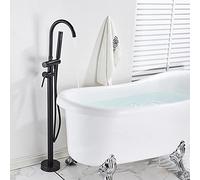 Bathtub Faucet Set Floor Standing Bath Mixer Tap Dual Handle Shower Bathtub Tap for Bathroom Faucets-Matte Black b,