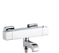 Bathtub Faucet Square Thermostatic Bathtub Mixer Brass Bathtub Mixer Wall Mounted Thermostatic Bathtub Faucet, Chrome