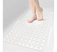 Bathtub Mat and Shower Mat Non Slip: 43 x 75 cm Soft TPE Bath Tub Mat with Suction Cups and Drain Holes, Anti Slip Shower Mats for Inside Shower, Machine Washable, Easy to Dry&Cut