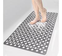 Bathtub Mat and Shower Mat Non Slip: 43 x 75 cm Soft TPE Bath Tub Mat with Suction Cups and Drain Holes, Anti Slip Shower Mats for Inside Shower, Machine Washable, Easy to Dry&Cut