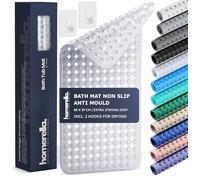 Bathtub Mat Non Slip Anti Mould 88x39cm - homerella® Shower Mat Machine Washable & BPA free, Shower Mat Non Slip Anti Mould, Anti Slip Bath Mat, Shower Mats for Inside Shower and Tub