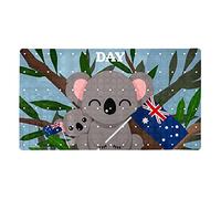Bathtub Non-Slip Mat Baby Bath Tub Mat Anti-Slip with Suction Cups Happy Australia Day Cute Koala Bathroom Tubs Massage Shower Mat