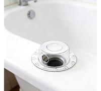 Bathtub Overflow Drain Cover, Transparent PVC Bath Overflow Outlet with 12 Suction Cups for Deep Soak, Adds Extra Inches of Water, Universal Fit for Standard Bathtubs (10cm Inner Diameter), 1 Pack