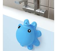 Bathtub Overflow Drain Cover Tub - Silicone Bathroom Overflow Drain Cover, Bath Tub Overflow Cover, Bathroom Spa Accessories, Adds Inches of Water for Deeper&Warmer Bath，Blue