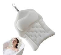 Bathtub Pillow - 4d Ergonomic Bath Cushion, Soft Foam Spa Rest, Quick Dry Mesh Fabric, Supportive Headrest Design, Strong Suction Grip | Bathroom Tub Spa Shower Home Apartment Outdoor Relaxation