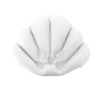 Bathtub Pillow Inflatable Bath Pillow Easy To Clean Head Support Cushion Shell Shaped(White)