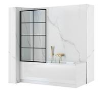 Bathtub Screen Rea Lagos-1 Fix 70 Black