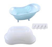 Bathtub Soap Storage Box Mold with Legs Jewelry Tray Accessory Storage Container Home Decorations Making Soap Box Mold