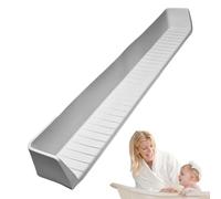 Bathtub Splash Guard, Bathtub Suction Cup Splash Guard, Bathtubs Edge Toy Storage Tray, Silicone Water Barrier with Strong Suction Cups, for Shower Desk Vanity Sink Apartment Bathroom