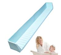 Bathtub Splash Guard Play Shelf Area With Suction Cups, Silicone Sink Water Bathtub Splash Guard, Bathtoy Tray Caddy Holder Storage, Tub Shelf And Organizer For Baby Bath Toys, No Water On Floor